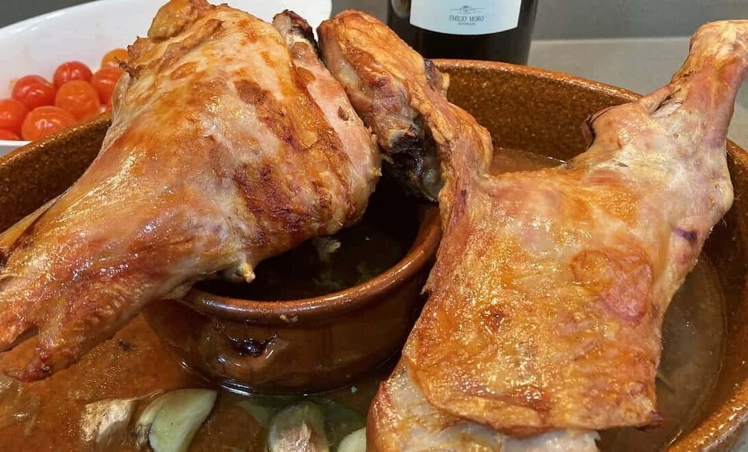 lechazo asado típico
